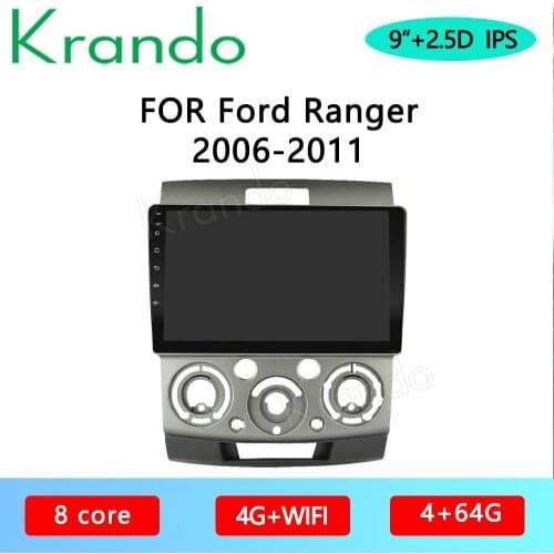 Krando Android 10.0 9" IPS Full Touch Car Multimedia Radio for Ford Ranger 2006-2011 Audio DSP WIFI Navi Bluetooth Carplay GPS