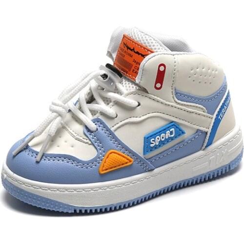 High Top Basketball Running Shoes Soft Sole Baby Sneakers Childrens Sports 2021 Autumn Boys And Girls Casual Comfortable