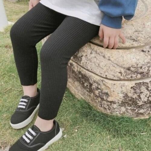 2021 New Childrens Leggings New Solid Color High Waist Casual Warm Fashion Wild Leggings