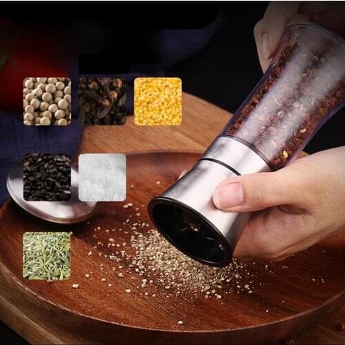 Pepper Grinder Spice Crusher Large Capacity Good Seal Performance Stainless Steel Spice Jar Containers Kitchen Tools Accessories