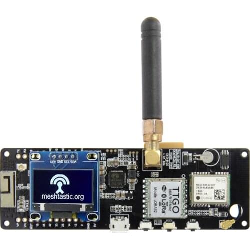 Meshtastic T-beam V1.1 Esp32 433/868/915/923mhz Wifi Bluetooth Esp32 Gps Neo-6m Sma 18650 Battery Holder With Oled