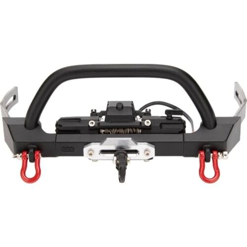 Metal Bumper with Dual Motors Automatic Winch for 1/10 RC Crawler Axial SCX10 II 90046 Traxxas TRX4 Upgrade Parts