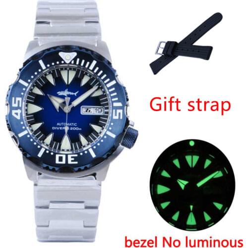 2021 Heimdall Mens Automatic Mechanical Watch PVD Case Luminous Sapphire 200M Waterproof NH36A Black Monster Diving Watch