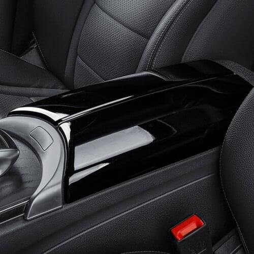Car Center Console Tidying Armrest Box Panel Trim Cover Sticker for Mercedes Benz C Class W205 GLC X253 Accessories 2015-2020