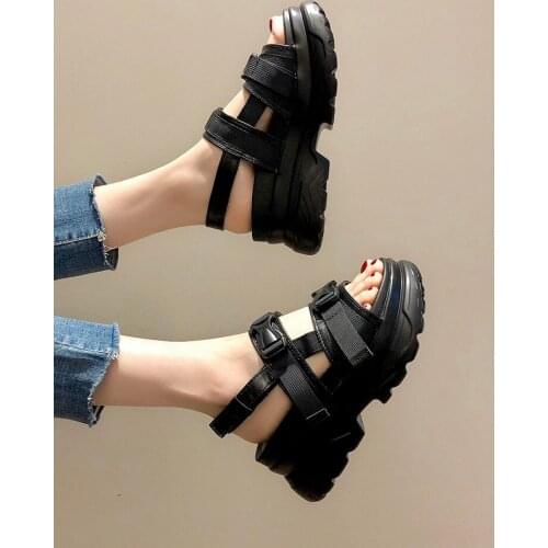 Summer 2021 new womens sandals fashion thick-soled all-match Roman shoes trend