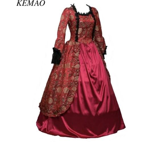Marie Antoinette Colonial Dark Dress Ball Gown Steampunk Halloween Costume