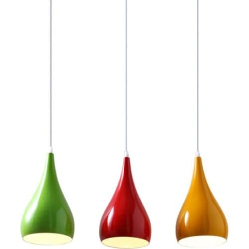 Simple Modern Single-Head Droplight Three-Head Lamp in the Living Room Bar Lampshade Cafe Restaurant Led Small Droplight Lights