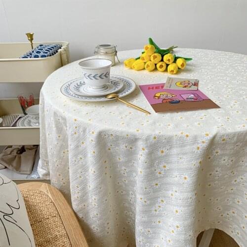 Table Cloth Wedding Decoration Little Daisy Outing Picnic Tazer For Home And Kitchen Outdoor Picnic Lawn Mat mantel mesa nappe