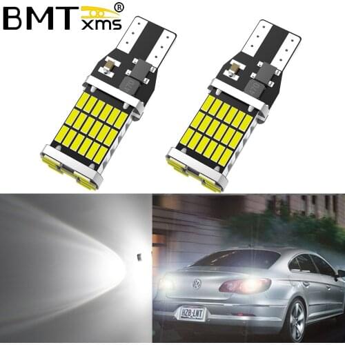 BMTxms 2x LED Bulbs License Plate Light Canbus For VW Golf MK5 Jetta Touran Passat B5 B6 Caddy Transporter Skoda Superb MK1 3U