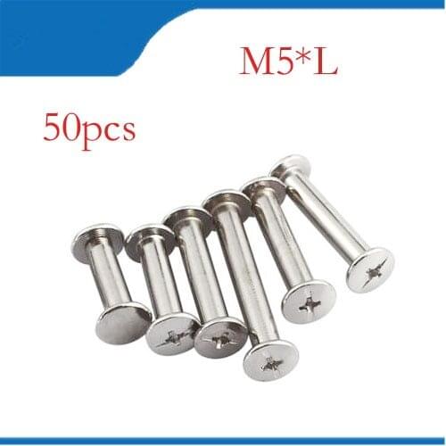 Tornillo chicago Chicago 50pcs M5*6/8/10/12/13/20/25/30mm , Photo Album screws, Snap Rivet Books Butt Screw, assembling Bolts