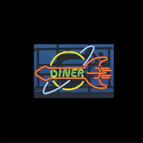 17*14" DINNER NEON SIGN REAL GLASS BEER BAR PUB LIGHT SIGNS store display Restaurant Shop Advertising Lights