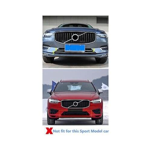ABS Chrome Front Bottom Grille Grill Cover Trim 3pcs For Volvo XC60 2018 - 2019