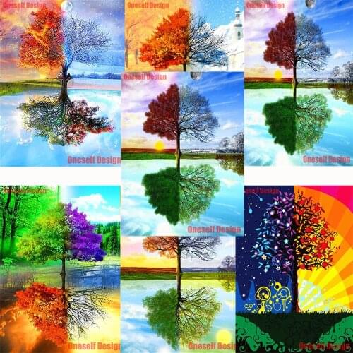 5d diamond embroidery full set Four Seasons Tree diy diamond painting full Four Seasons Tree rhinestone pictures decoration home