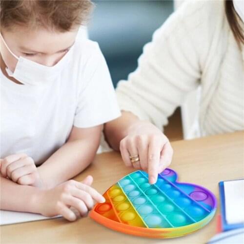 Fidget Toys Anti-Stress Push Pops Bubble Sensory Tie-dye Gadgets Rainbow Restore Emotions Stress Reliever Toy For Anxiety 70