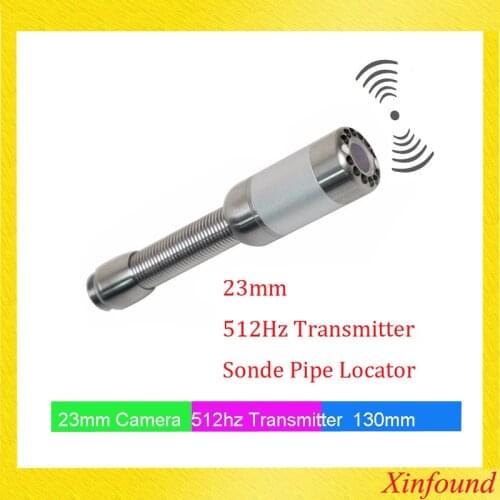 Long Self Leveling 23mm 512hz Transmitter Sonde Pipe Sewer Drain Inspection Camera Endoscope Borescope 7CLD DVR Meter-Counter