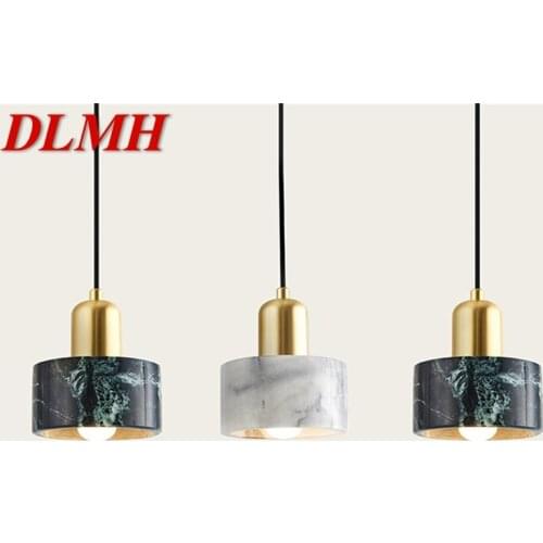 DLMH Nordic Pendant Light Modern Marble LED Lamp Fixture Decorative For Home Dining Room