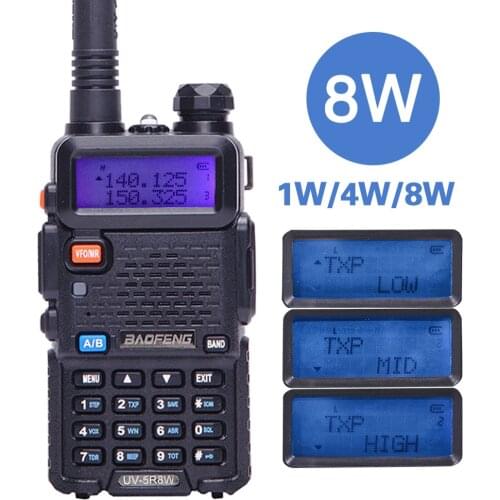 Baofeng UV-5R8W High Power 8W Two Way Radio 10km Long Range Tri Power 1W/4W/8W Ham Radio CB Radio Walkie Talkie For Hunting