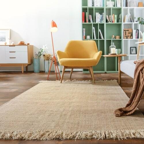 Indian Tassel Rugs Living Room Floor Mat Home Decoration Modern Hand-Woven Cotton Carpets for Bedroom Nordic Style Big Tapestry