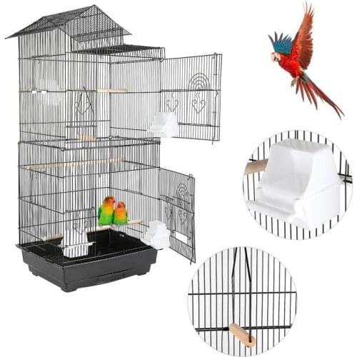 Bird Cage Metal Bird House Iron Parrot Cage Bird Cage Accessories Airy Mesh Parrot Net Breeding Cage Nest Bed Pigeon Supplies