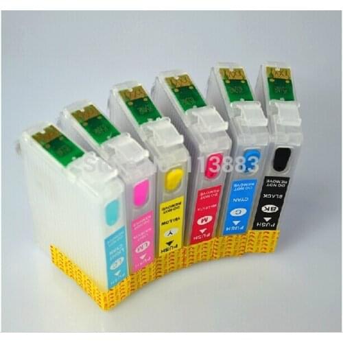 6 color 82N T0821N -T0826N Refillable ink cartridge for EPSON TX700/TX800/T50/TX710W/TX650/TX810FW/T59/TX820/ RX615/R270/R290
