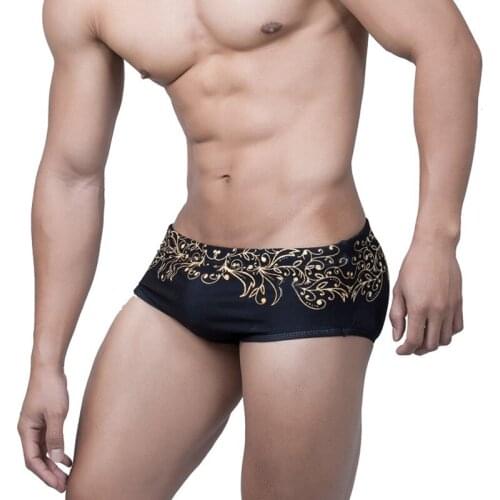 Low waist men sexy swimwear new men boxer swim trunks men beach short gay bikibi sports swimsuits briefs swimming pool shorts