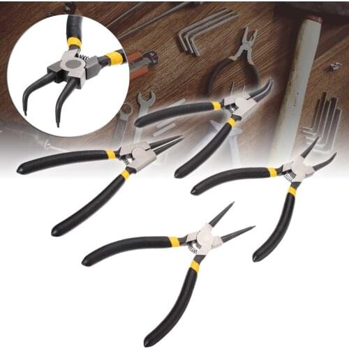 4pcs/set 6" 150mm Circlip Pliers Set Snap Ring Plier Kit for Inner & Outer Rings