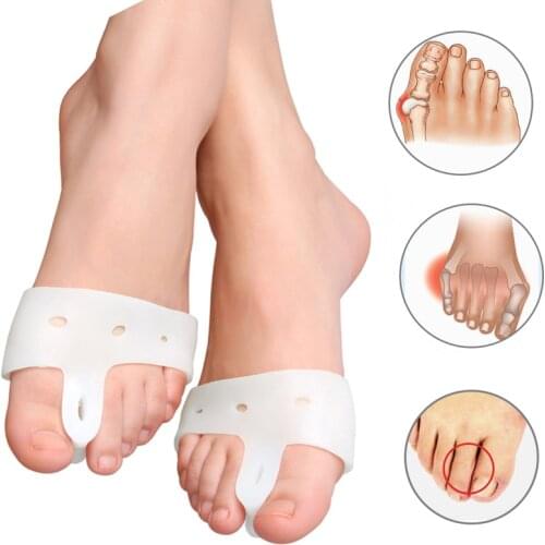 1pair=2pcs Hallux Valgus Bunion Corrector Forefoot Pads Bone Thumb Orthopedic Brace Silicone Big Toe Separator Orthopedic Mats