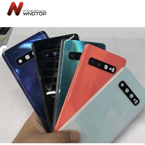 Original Battery Back Cover For Samsung Galaxy S10 Plus Battery Cover S10E Back Battery Cover Door Rear Glass With Camera Lens