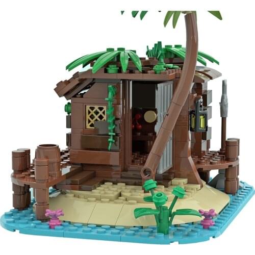 Pirate Shed Irates Pirates Barracuda Bay for 21322 49016 Beach Hut Pirate Theme Series DIY MOC-71229Building Blocks Brick Toy