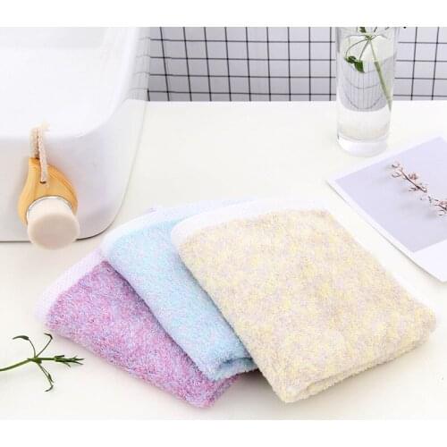 Bamboo fiber floral absorbent towel household adult face wash towel gift logo embroidery customization towel 2pcs 72*35cm