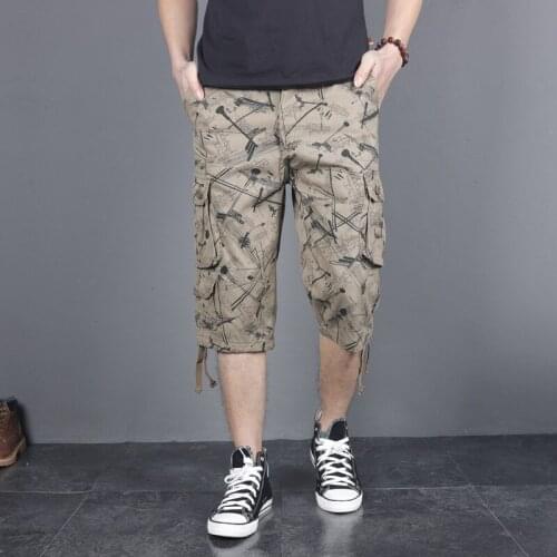 Drop shipping Mens Camouflage Shorts 2020 Summer Army Cargo Shorts Workout Shorts Loose Casual Trousers Plus size 29-44