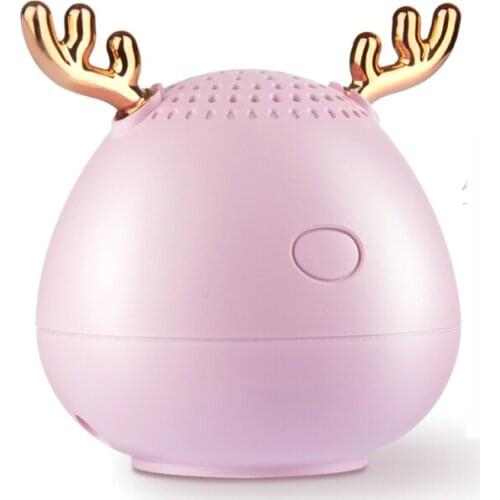Christmas Cute Deerhorn Wireless Bluetooth Speaker Outdoor Portable Mini Subwoofer for Mobile Support OEM Gift Customizing