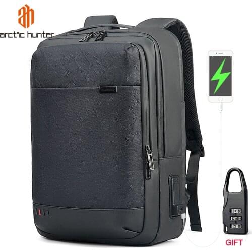 ARCTIC HUNTER Hidden Anti theft Zipper 17 inch USB Men School Laptop Backpacks Water Repellent Travel 30L Male Mochila