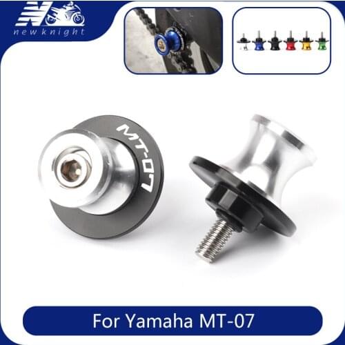 With Logo 6 Color M6 Motorcycle Accessories 2 Pcs 6MM CNC Aluminum Swingarm Spools Slider Stand Screw For Yamaha MT-07 MT07