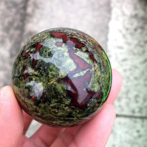 40-50mm natural dragon blood stones and minerals ball healing sphere for home & office decor & party decor