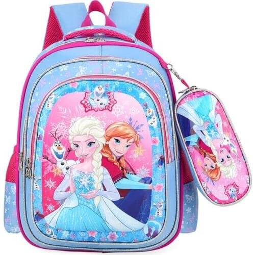 Disney cartoon schoolbag primary school girl 1-3 grade Sophia girl 2020 new childrens bag girl 3D travel bag frozen elsa