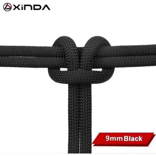 Paracord Climbing Rope 10M Outdoor Rock Lanyard Diameter 9.5mm High Strength Safety Camping Cord Hiking Climbing Accessory