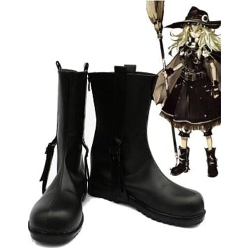 Touhou Project Kirisame Marisa Black Cosplay Boots Shoes Anime Party Cosplay Boots Custom Made for Adult Women Shoes