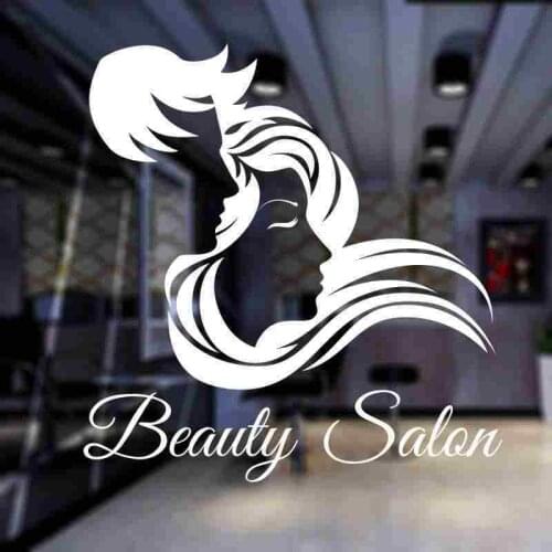 Unisex Hair Salon Wall Decal Beauty Salon Sticker Barber Shop Scissor Vinyl Window Decals Decor Mural Hairdresser Glass Sticker