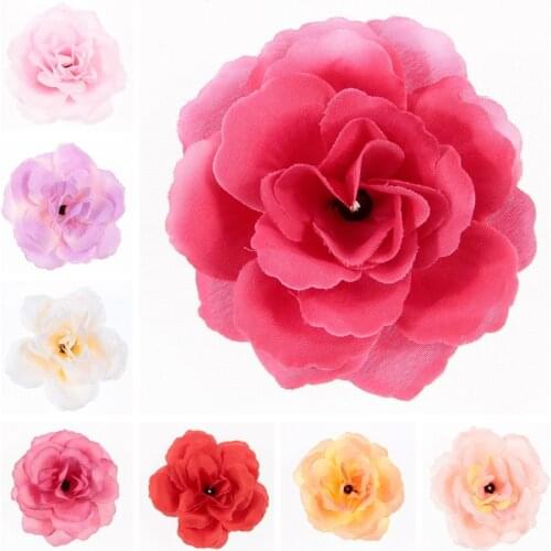 Yundfly 20pcs Baby Girls Garland Wreath Headband Flower Solid Fabric Flowers Children Hair Accessories