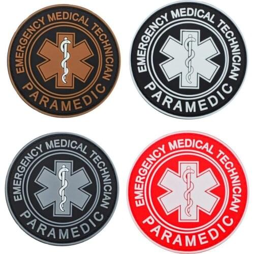 Star of life emergency medical Patches US army special force pvc patch military tactical badges SWAT f or hat bag Jackets