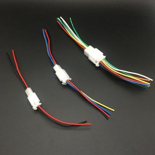 10Pairs 2.8MM 2Pins 4Pins 9Pins Plug Male to Female Wire Connector cable