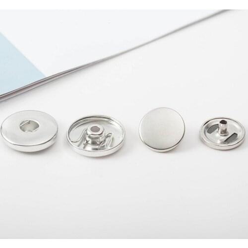100sets/lot Fashion Brass 18mm Snap Buttons Base Jewelry Accessories Fit Unisex Diy Snap Button Bracelets Findings
