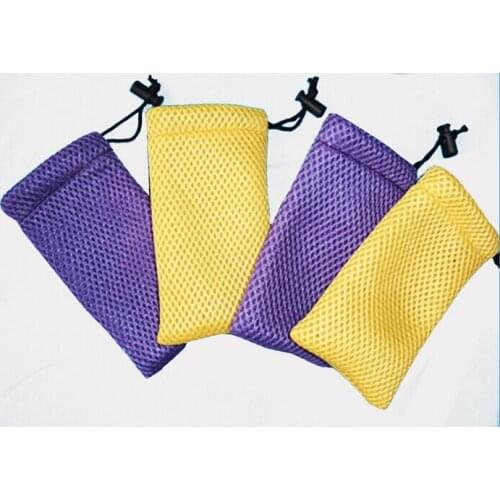 100pcs free shipping mesh drawstring bag jewelry mesh bag mesh gift bag pouche custom logo for gift mobile power jewelry