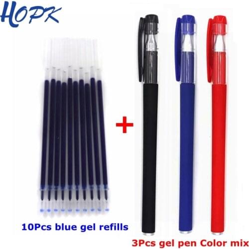 13pcs/set Office Gel Pen 0.5mm Signature pen Red Blue Black Ink Refill Rod for Handles School Exam Supplies Stationery