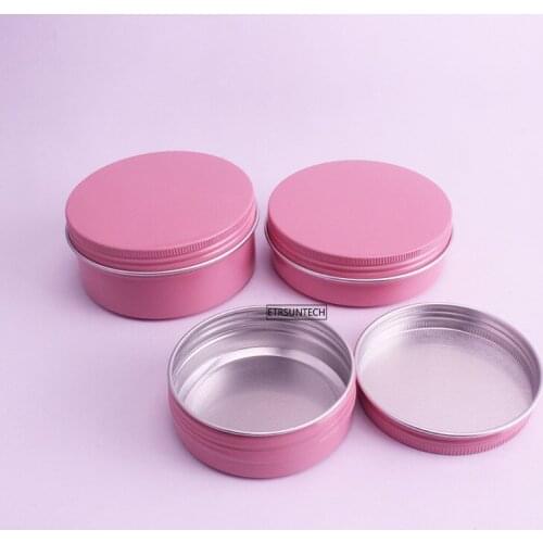 20Pcs 60g Pink Empty Aluminum Pot Jars Cosmetic Containers Lid Eye cream hair conditioner Tin Cosmetic Tea Candy Box