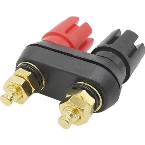 4mm Red Black Dual Plum Terminals Banana Socket 4mm Double Banana Speaker Plug Jack Couple Binding Post Connectors