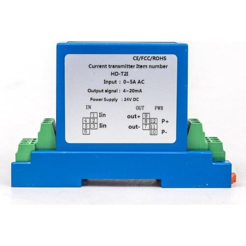 400V AC Three Phase Voltage Transmitter 4-20ma 0-5V Analog Output 24V Power