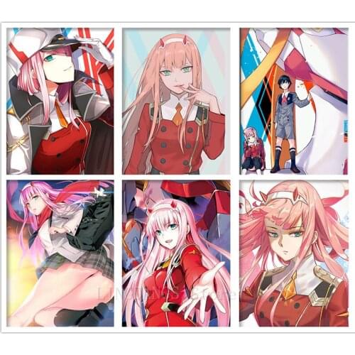 5D DIY Full Drill Diamond Painting Darling In The Franxx Anime Diamond Embroidery Mosaic Cartoon Girl Cross Stitch Home Decor