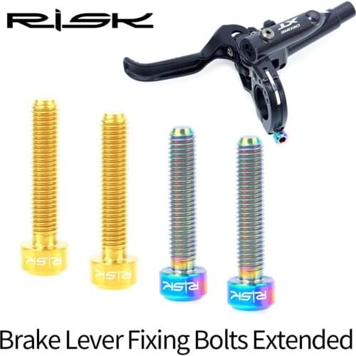 Risk M5*25 Bike Brake Lever Fixing Bolts Extended Titanium Alloy Bicycle Hydraulic Brake Levers Screws for SRAM Guide R RS RSC